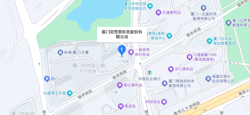 厦门帝恩思科技股份有限公司地图位置