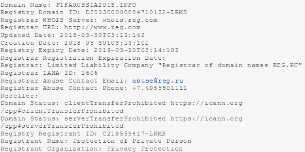 钓鱼网站的WHOIS数据 钓鱼网站的WHOIS数据
