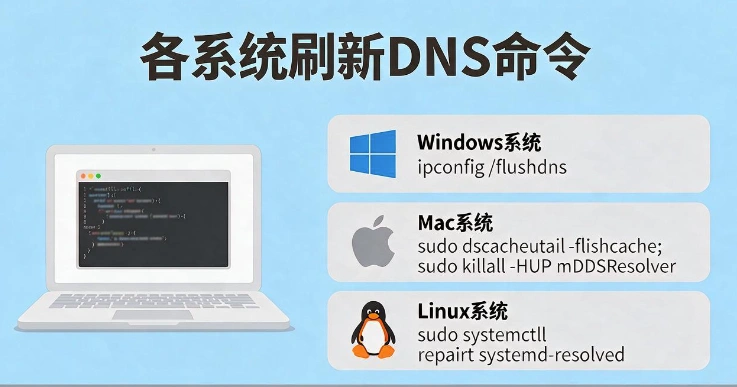 刷新dns命令