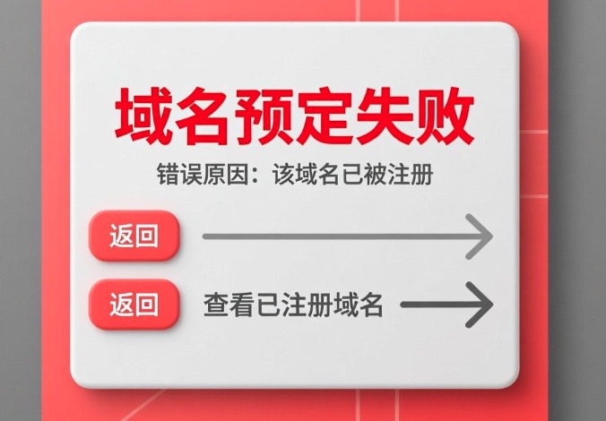域名预定失败
